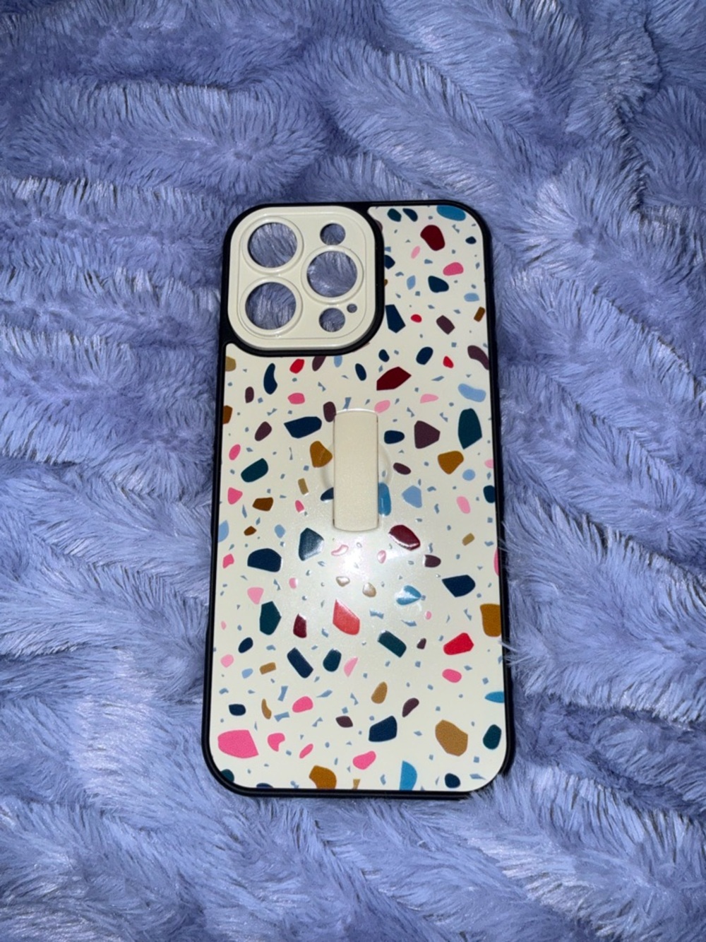 Multicolor Terrazzo Pattern Phone Case with pop out kick stand-iphone 16 pro max